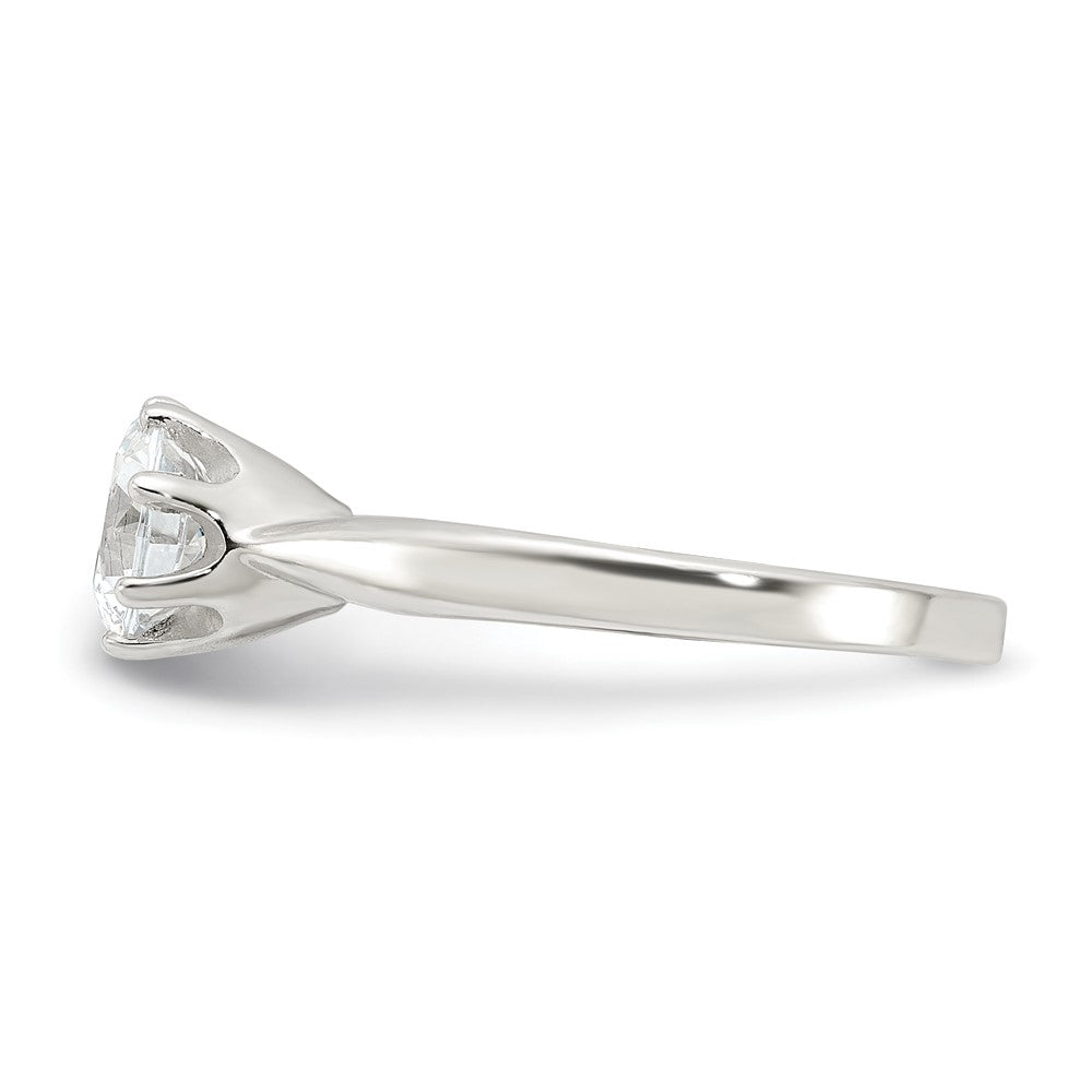 Sterling Silver Polished Cz Ring