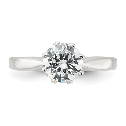 Sterling Silver Polished Cz Ring