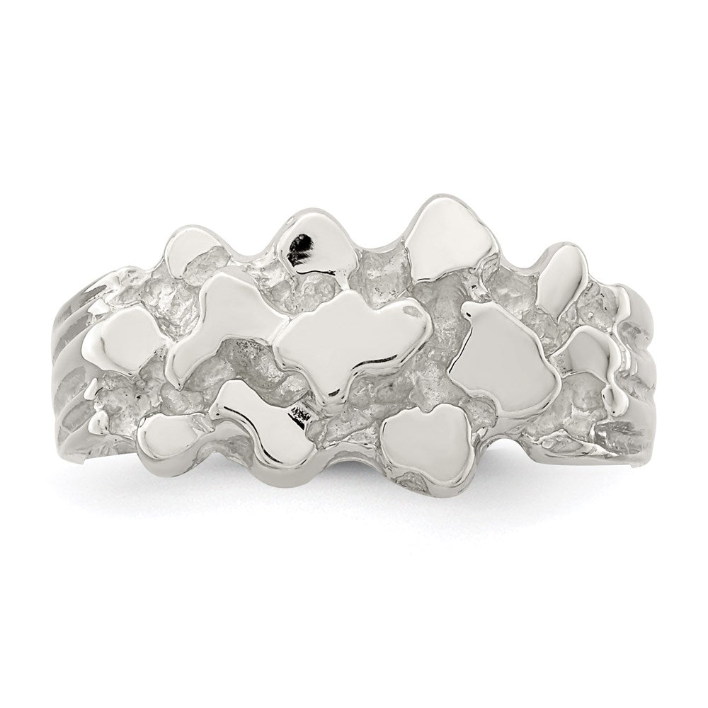 Sterling Silver Woman'S Nugget Ring