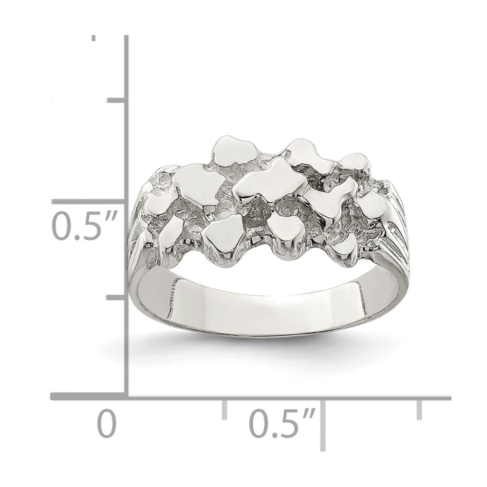 Sterling Silver Woman'S Nugget Ring