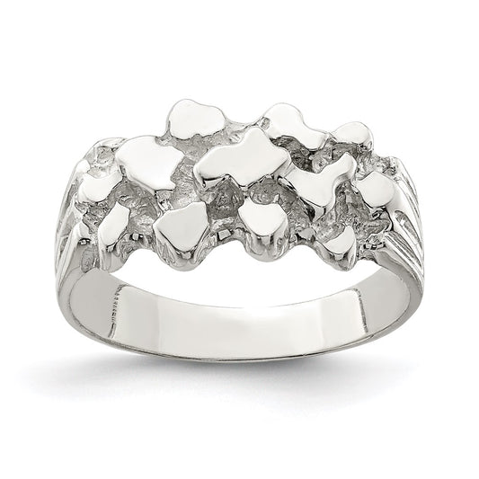 Sterling Silver Woman'S Nugget Ring