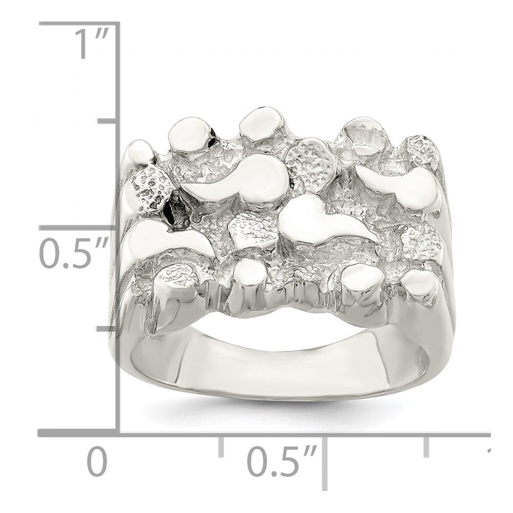 Sterling Silver Woman'S Nugget Ring