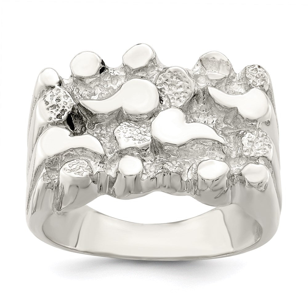 Sterling Silver Woman'S Nugget Ring
