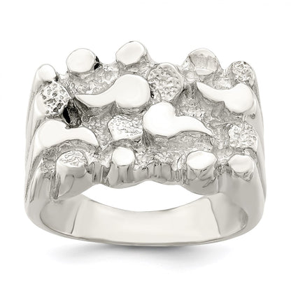 Sterling Silver Woman'S Nugget Ring