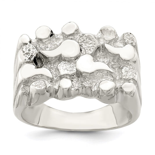 Sterling Silver Woman'S Nugget Ring