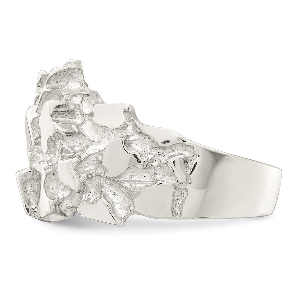 Sterling Silver Men'S Nugget Ring