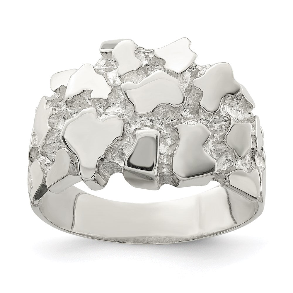 Sterling Silver Men'S Nugget Ring