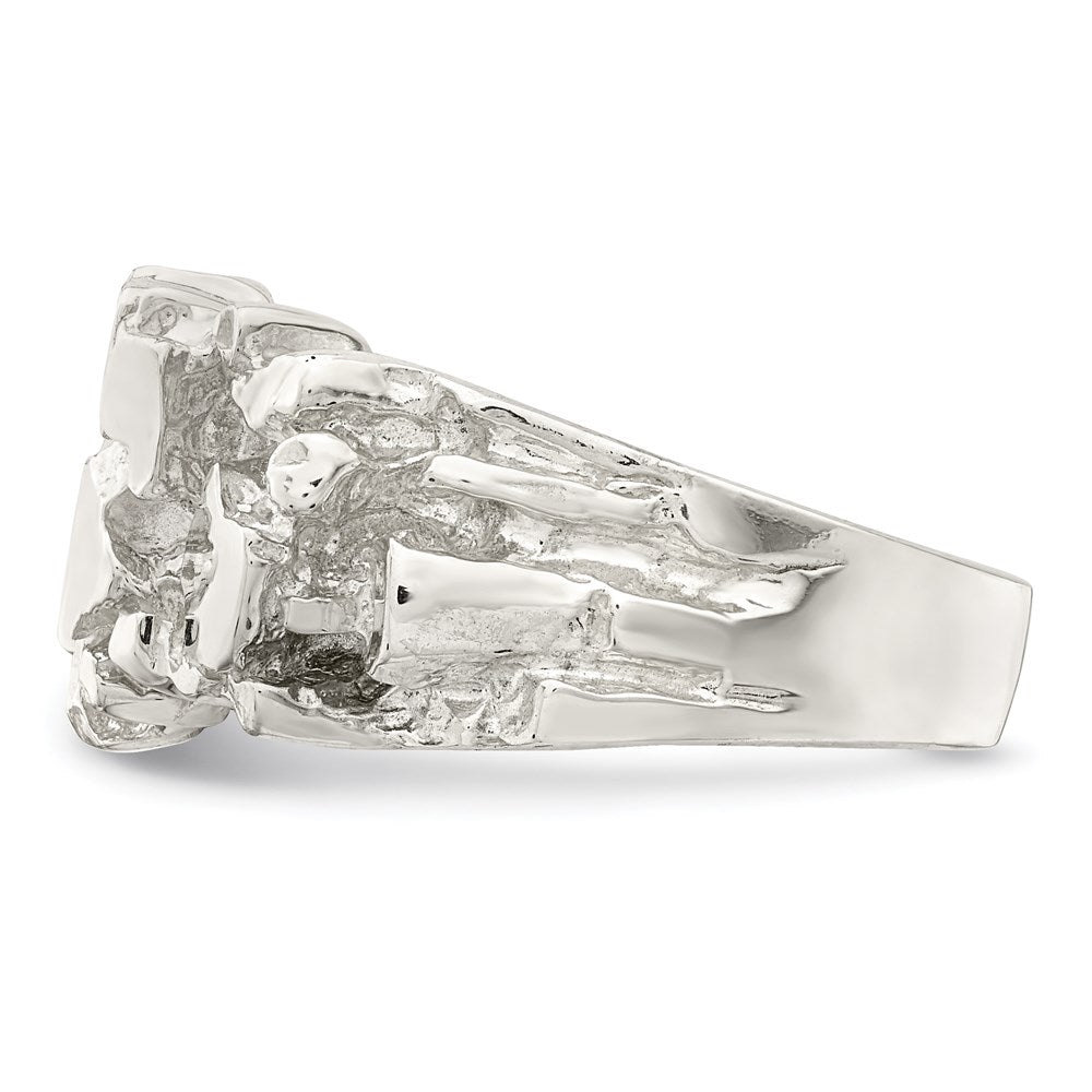 Sterling Silver Men'S Nugget Ring