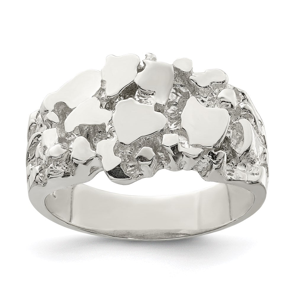 Sterling Silver Men'S Nugget Ring