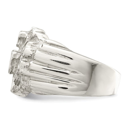 Sterling Silver Men'S Nugget Ring
