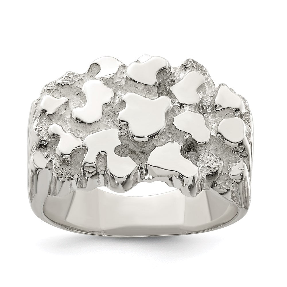 Sterling Silver Men'S Nugget Ring