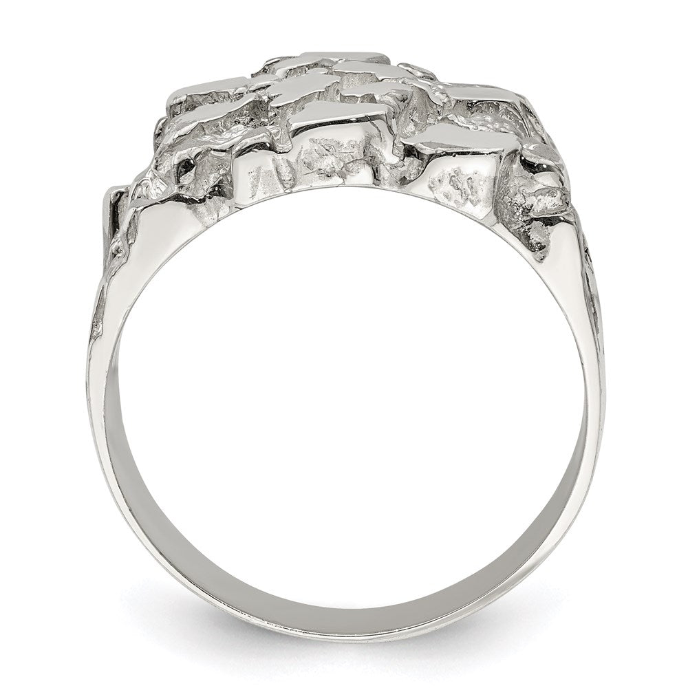 Sterling Silver Men'S Nugget Ring