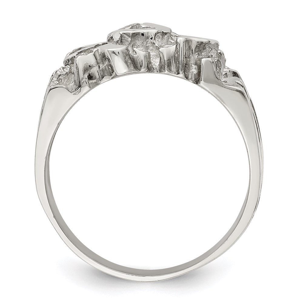 Sterling Silver Men'S Nugget Ring
