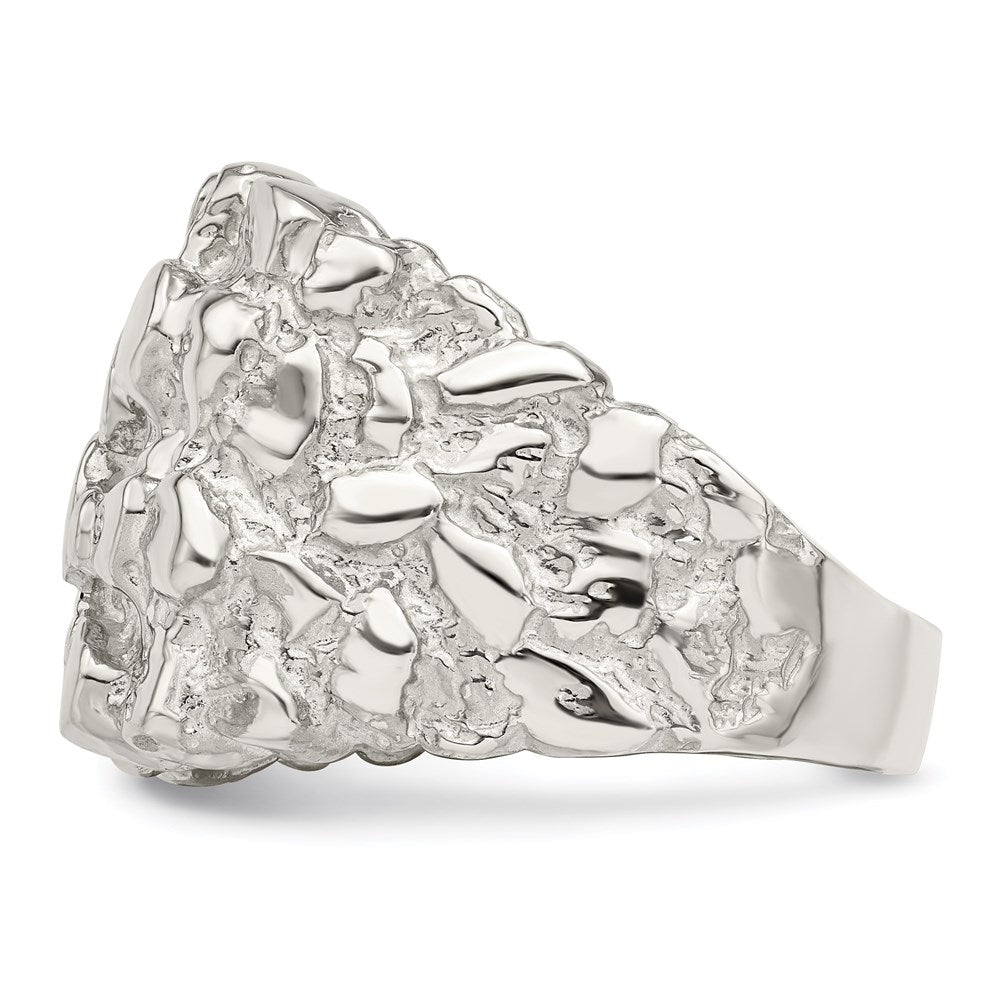 Sterling Silver Men'S Nugget Ring