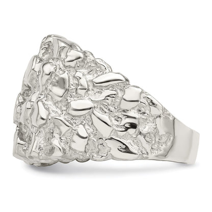 Sterling Silver Men'S Nugget Ring