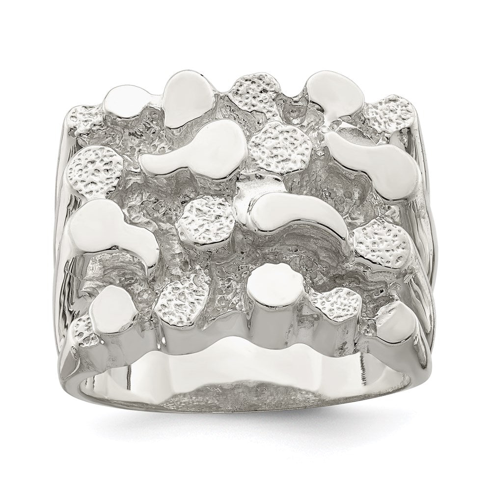 Sterling Silver Men'S Nugget Ring