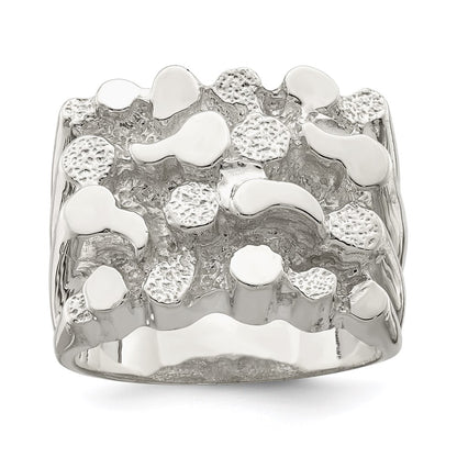 Sterling Silver Men'S Nugget Ring