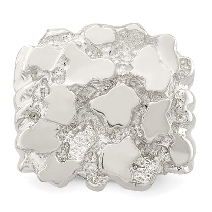 Sterling Silver Men'S Nugget Ring