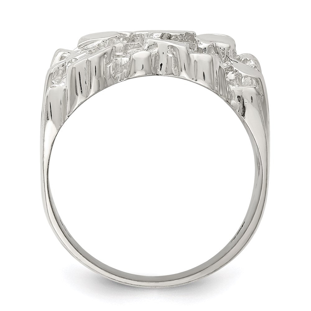 Sterling Silver Men'S Nugget Ring