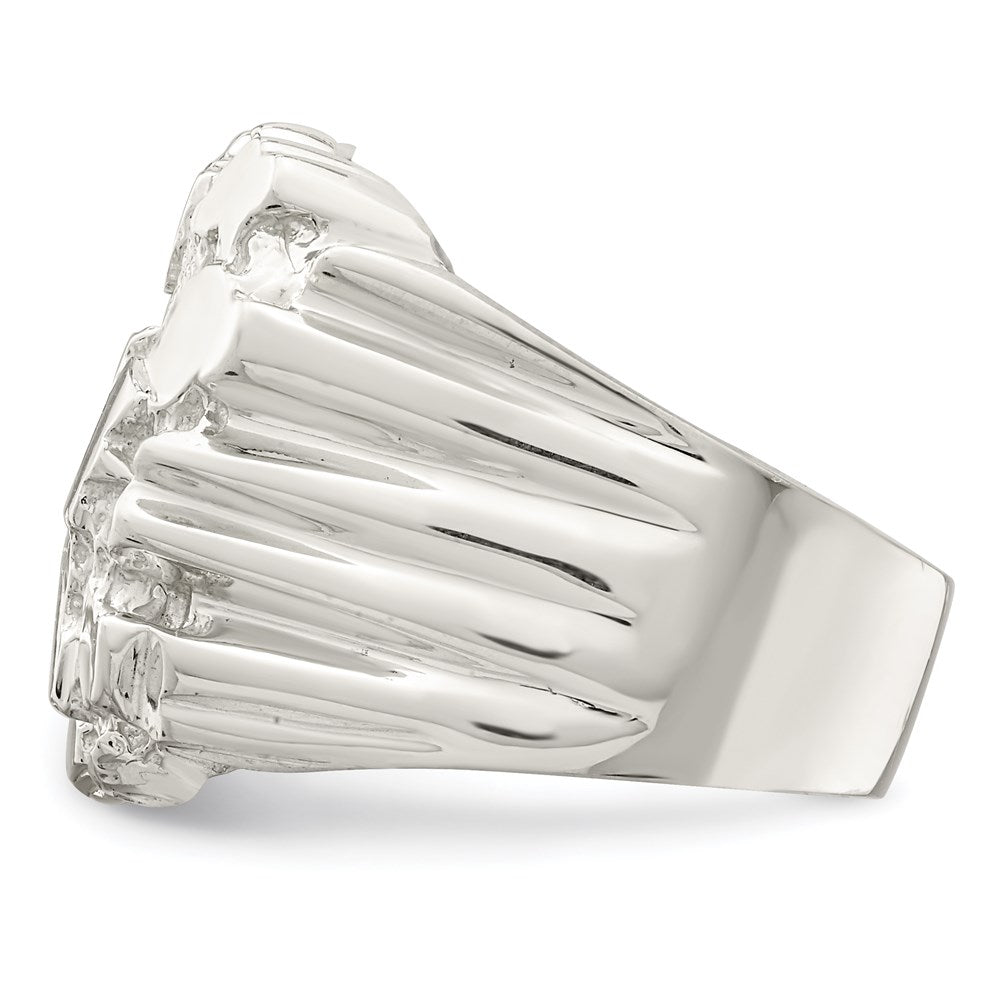 Sterling Silver Men'S Nugget Ring