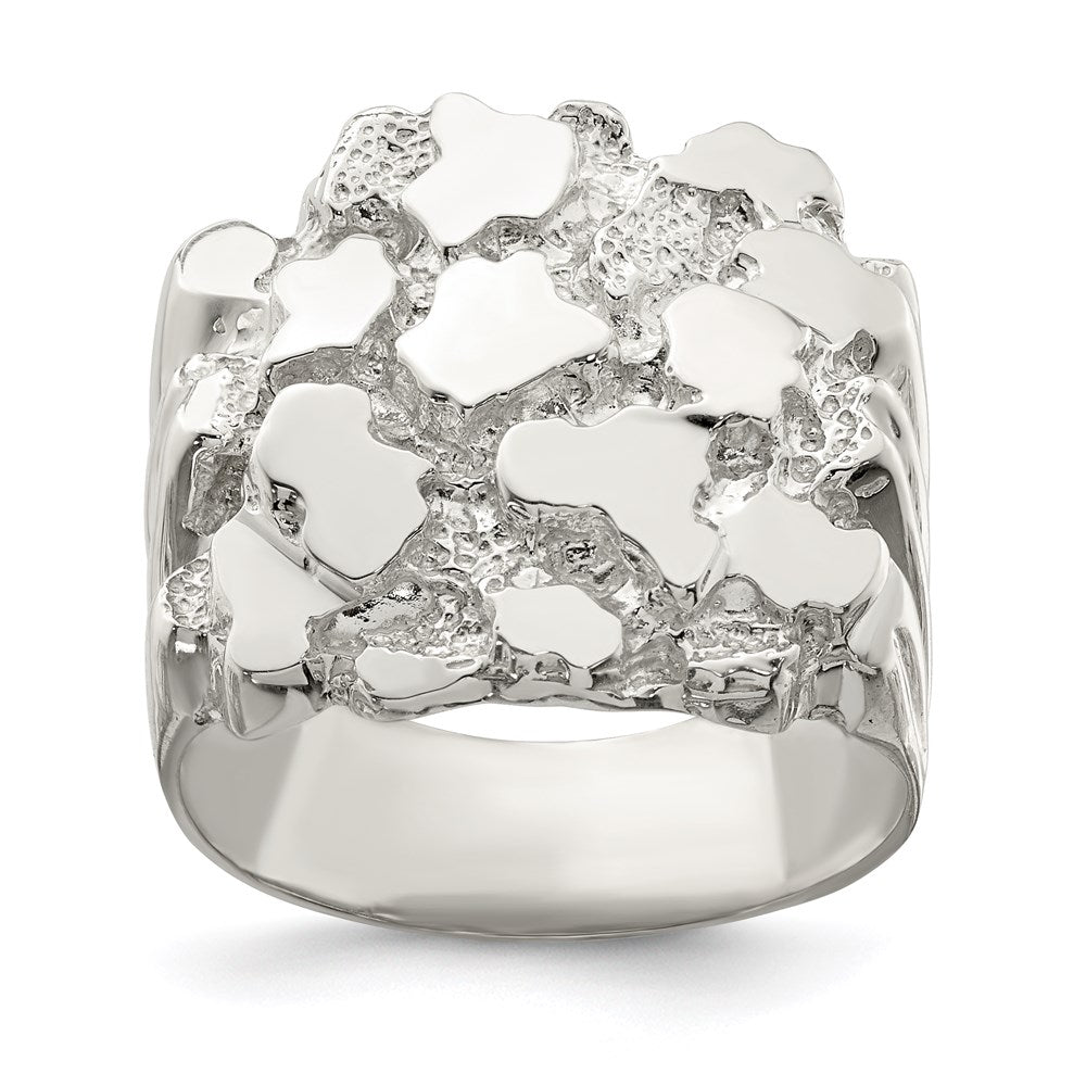Sterling Silver Men'S Nugget Ring
