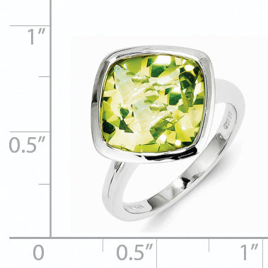 Sterling Silver Lemon Quartz Ring (Size 9 Only)