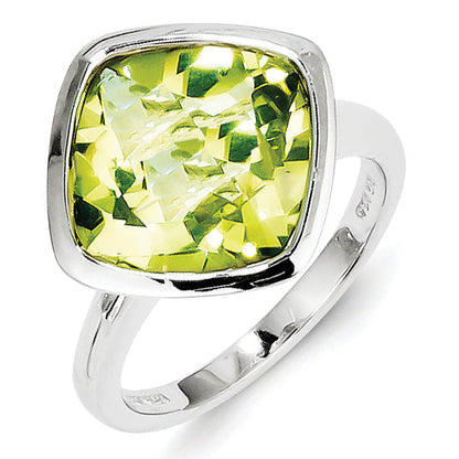 Sterling Silver Lemon Quartz Ring (Size 9 Only)