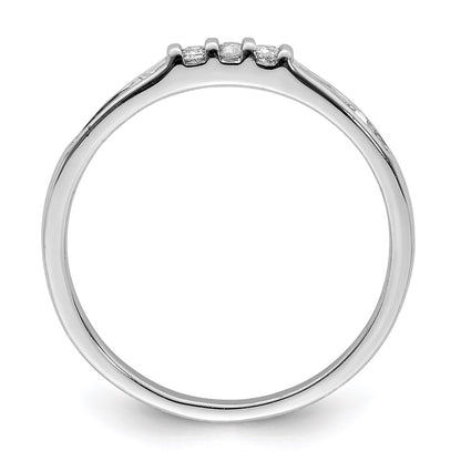 Sterling Silver Rhodium Plated Diamond Ring