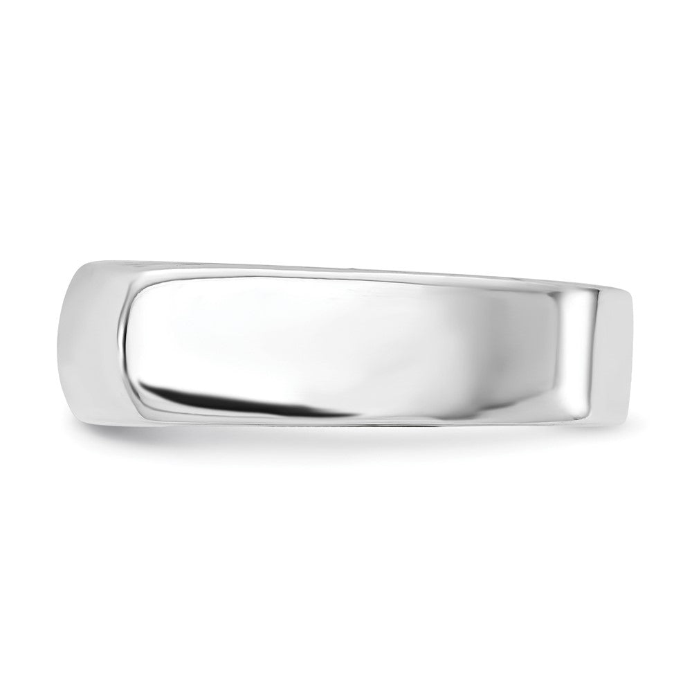 Sterling Silver Polished Square Domed Ring