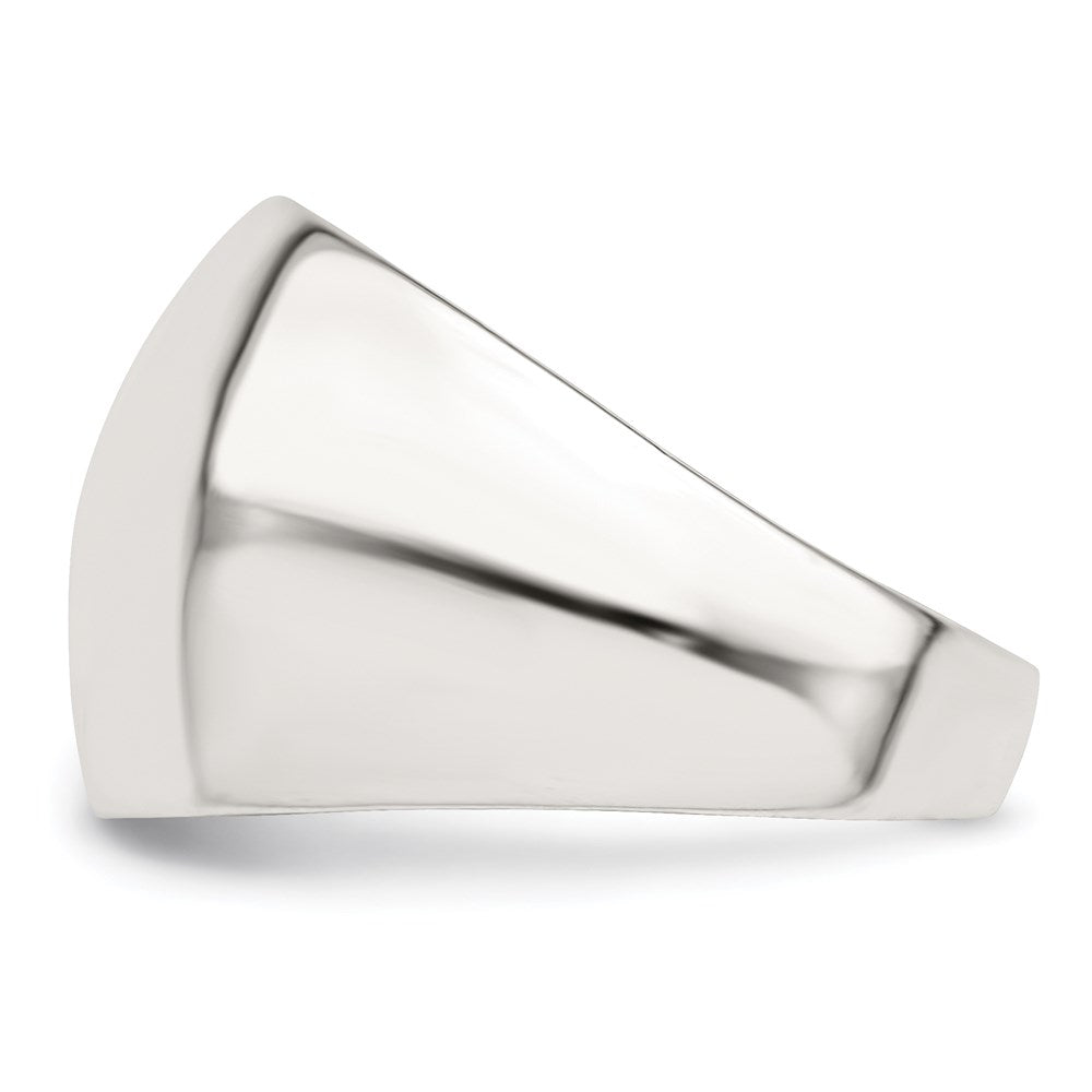 Sterling Silver Polished Cigar Band Ring