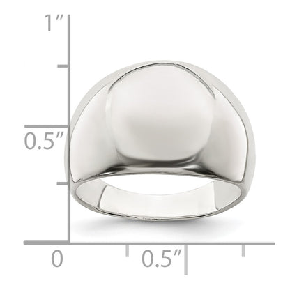 Sterling Silver Polished Cigar Band Ring