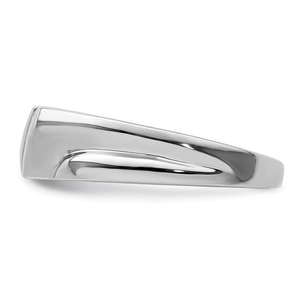Sterling Silver Rhodium Plated Diamond Men'S Ring