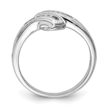 Sterling Silver Rhodium Plated Diamond Ring