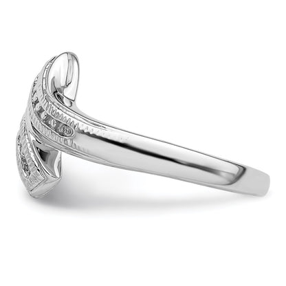 Sterling Silver Rhodium Plated Diamond Ring