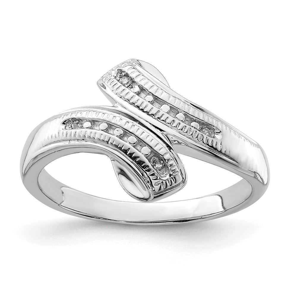 Sterling Silver Rhodium Plated Diamond Ring