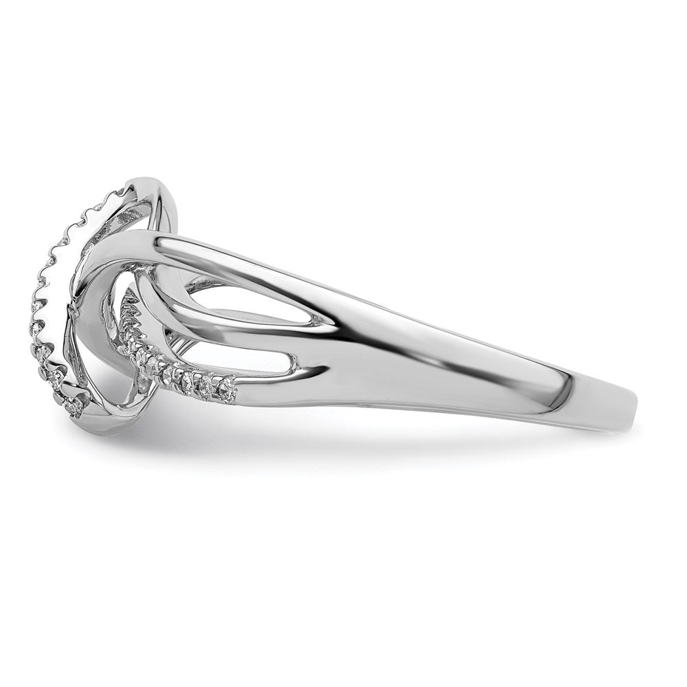 Sterling Silver Rhodium Plated Diamond Fashion Ring