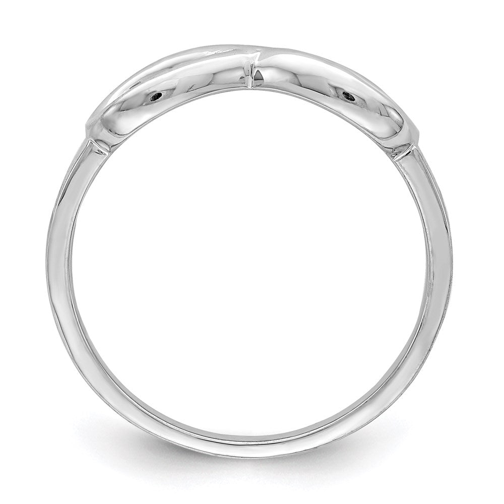 Sterling Silver Rhodium Plated Infinity Ring