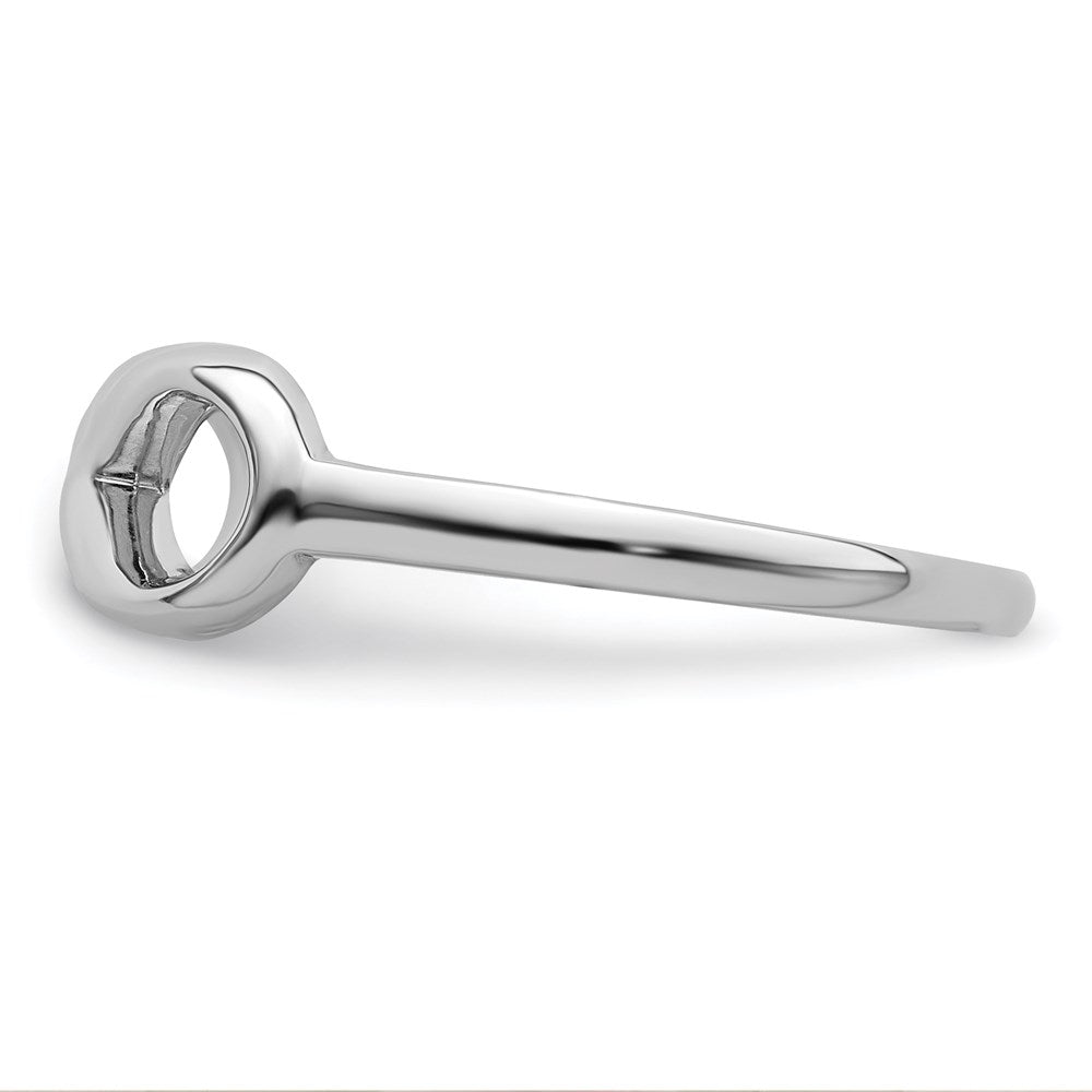 Sterling Silver Rhodium Plated Infinity Ring