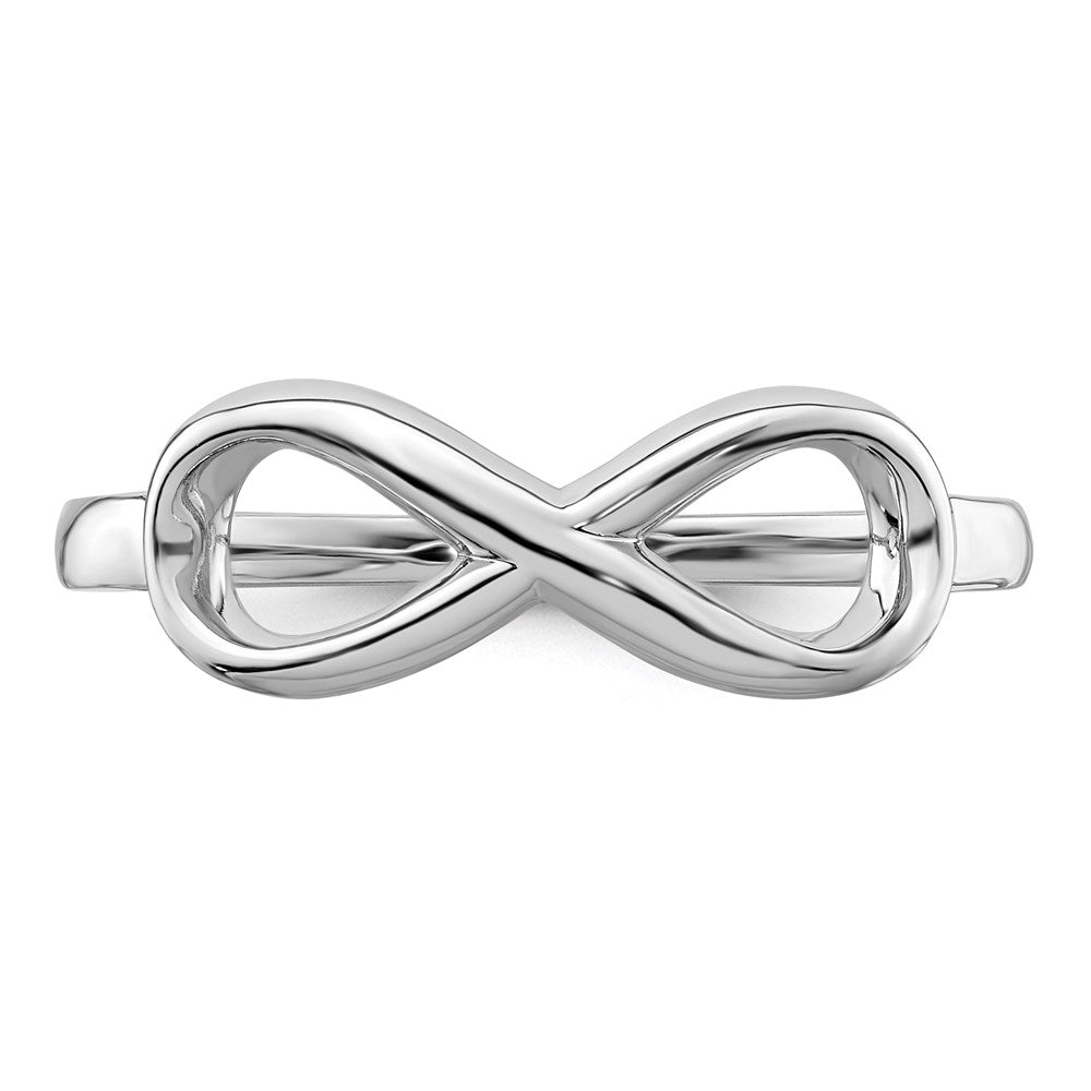 Sterling Silver Rhodium Plated Infinity Ring