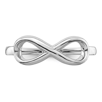 Sterling Silver Rhodium Plated Infinity Ring