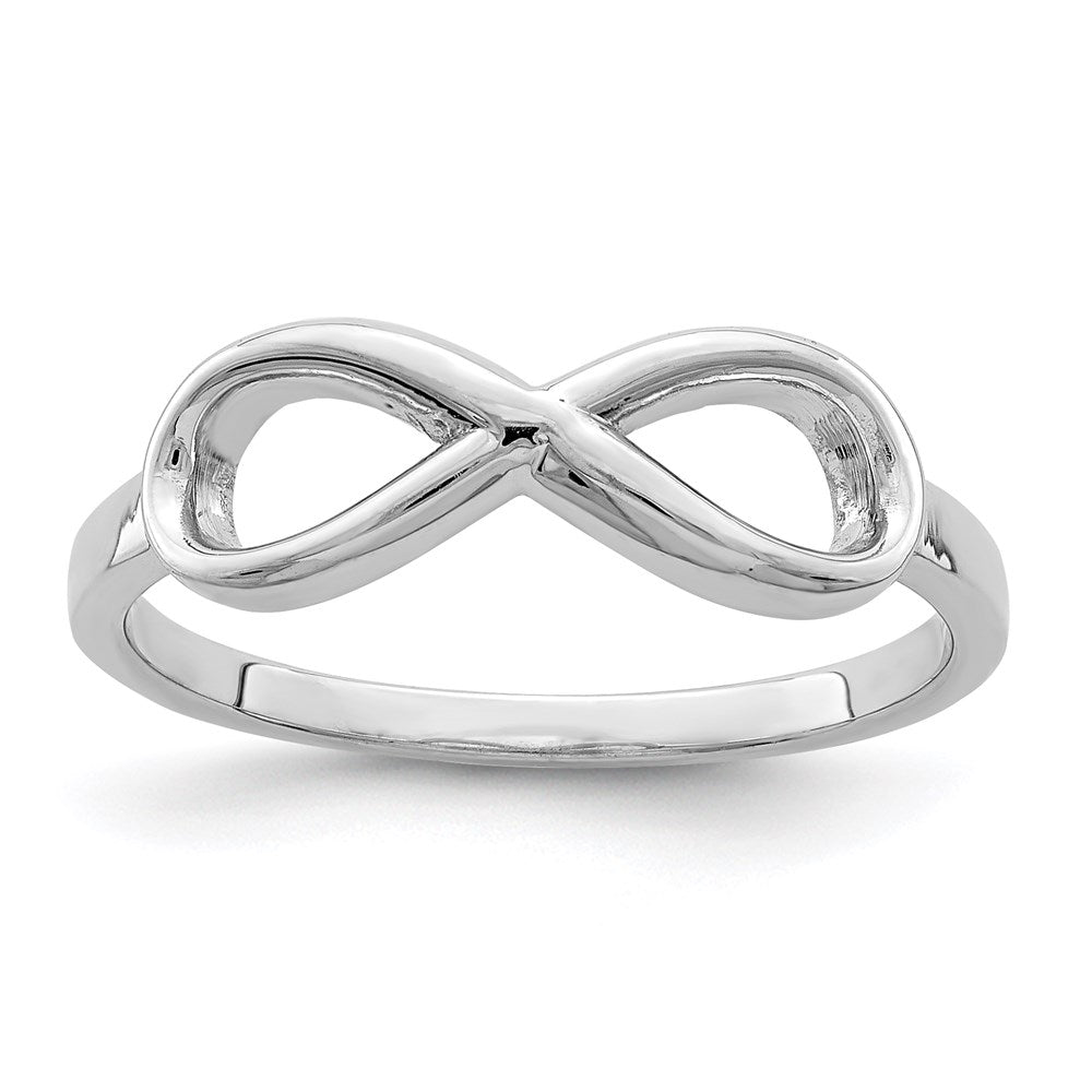 Sterling Silver Rhodium Plated Infinity Ring