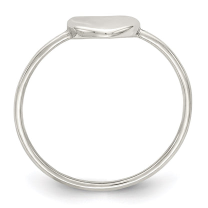 Sterling Silver Polished Heart Ring