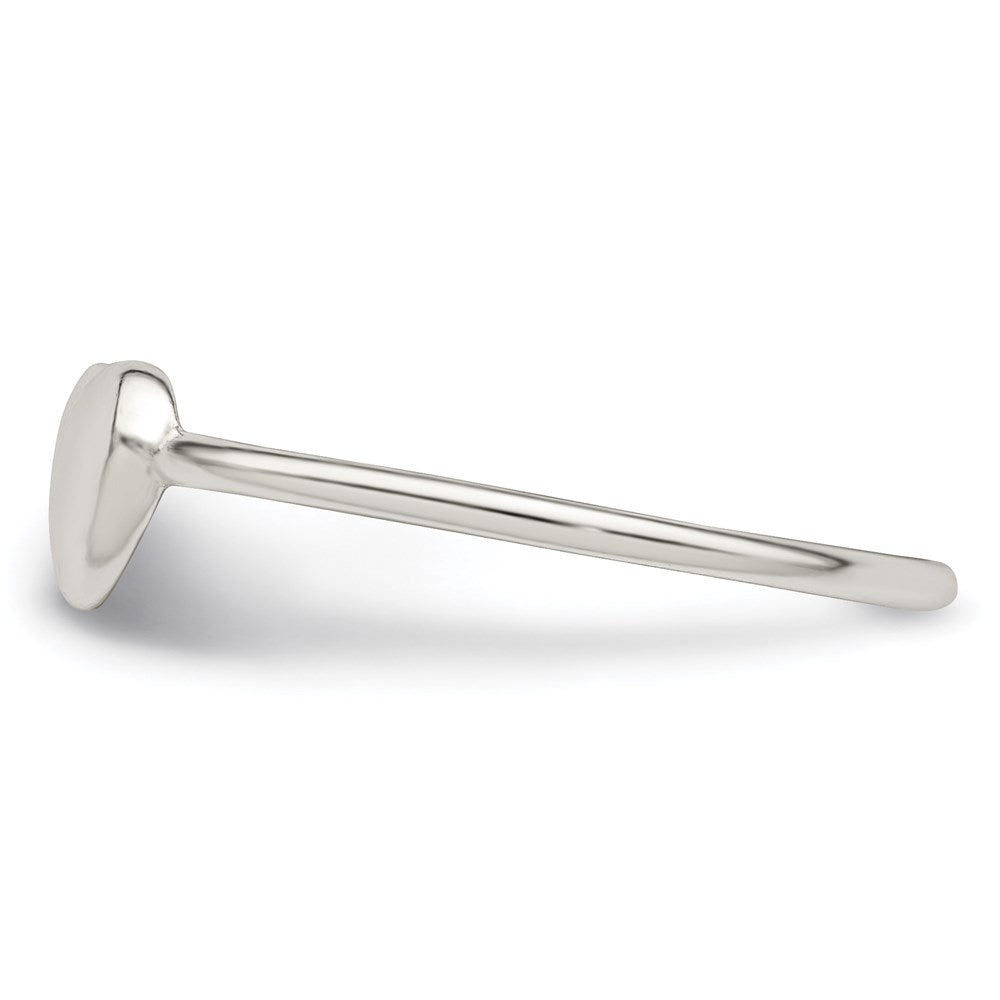 Sterling Silver Polished Heart Ring