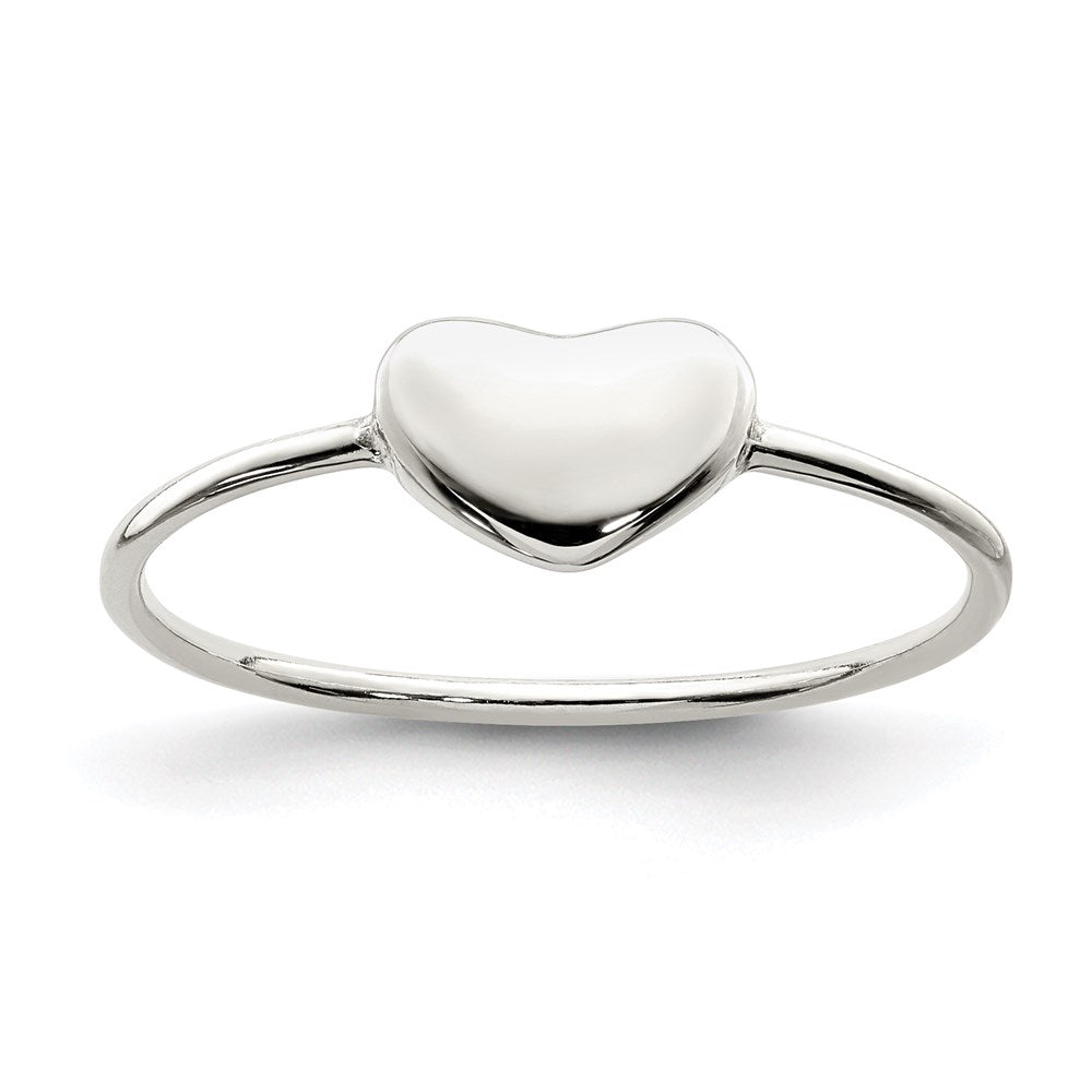 Sterling Silver Polished Heart Ring