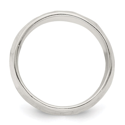 Sterling Silver Hammered Polished Ring