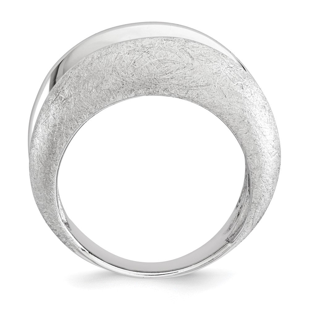 Sterling Silver Polished & Satin Ring
