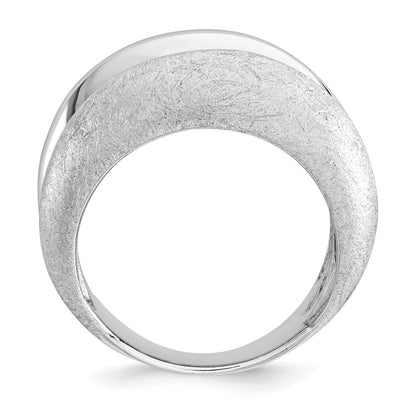 Sterling Silver Polished & Satin Ring