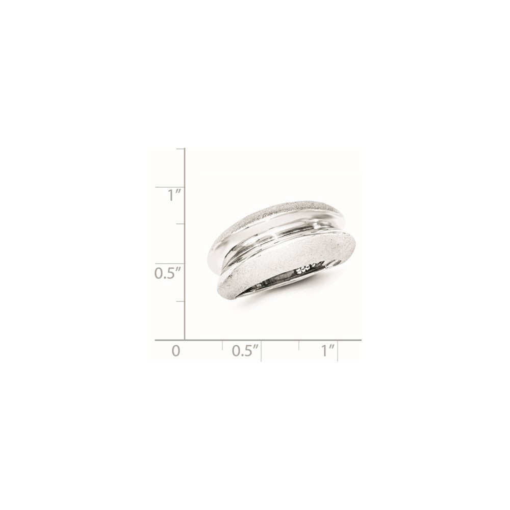 Sterling Silver Polished & Satin Ring
