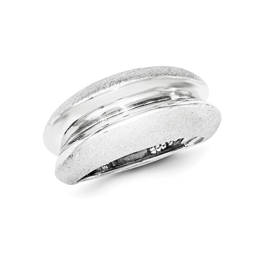 Sterling Silver Polished & Satin Ring