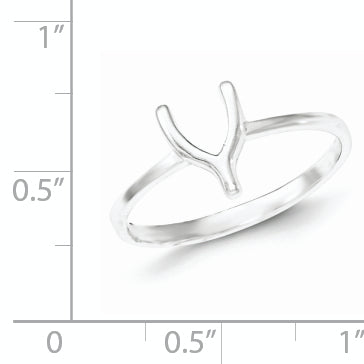 Sterling Silver Polished Wishbone Ring (Size 8 Only)
